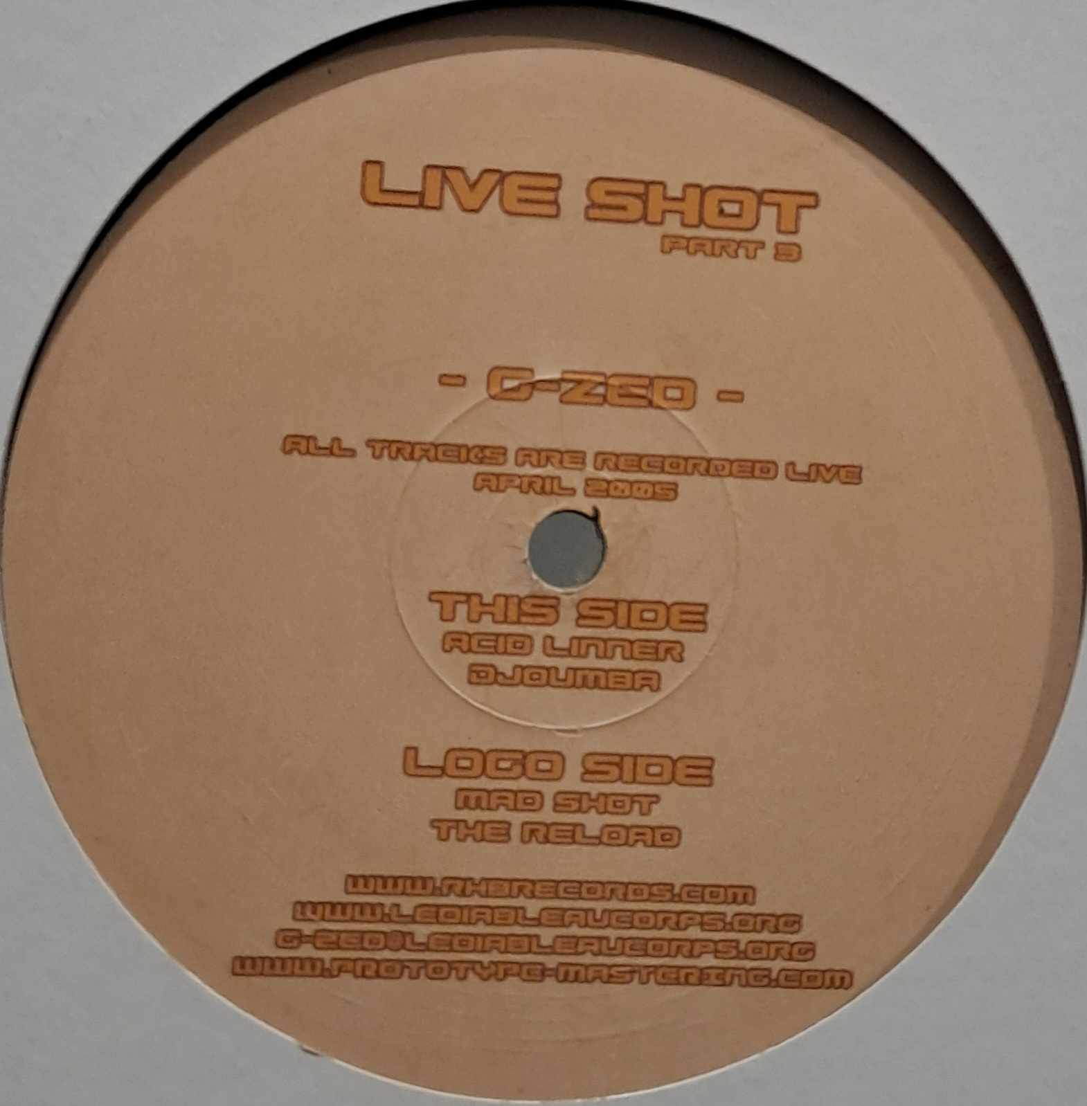 Live Shot 03 - vinyle hard techno